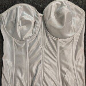 Strapless Bustier, White, Boning - Size 38DD - Dominique 8950